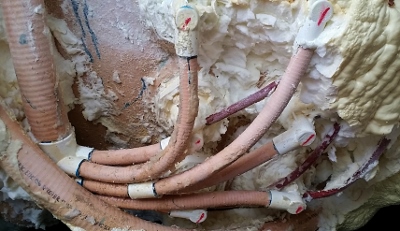 Complex hot tub leak repair